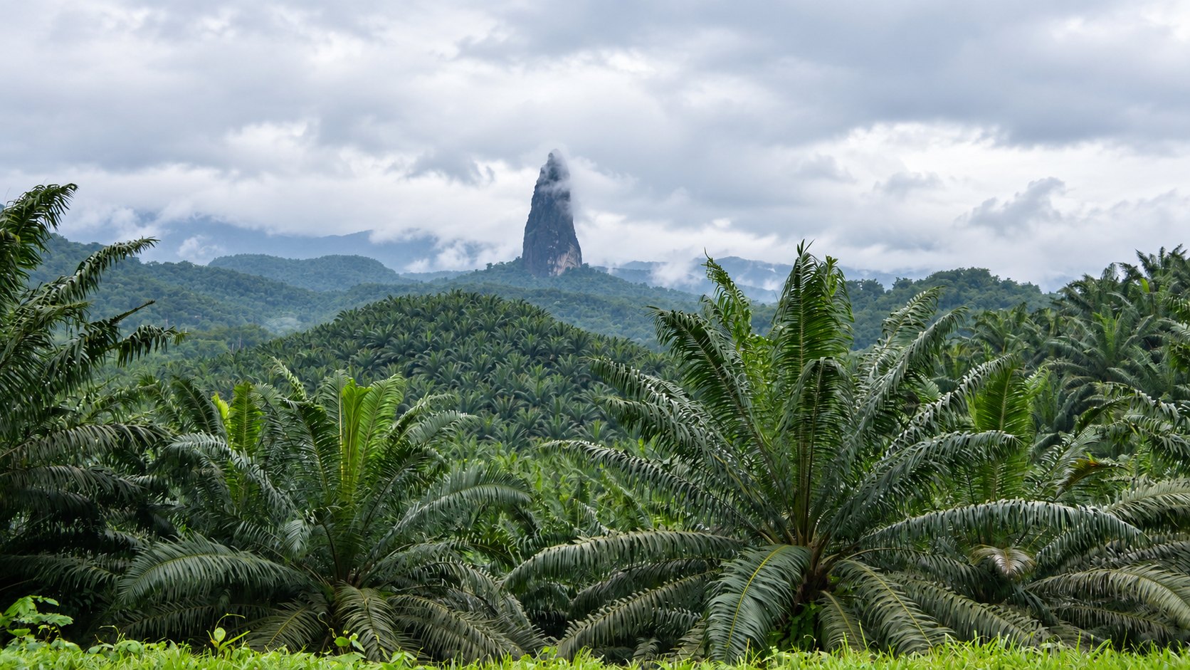 Panoràmica del Pico Cão Grande a São Tomé