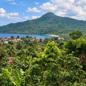 Vistes de la selva i la costa de São Tomé